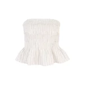 Vero Moda Petite Top VMGLOW temno siva / bela