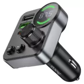 Hoco E86 FM Transmiter, bluetooth, prostoročna naprava + avtopolnilec 48W USB A 18W in USB-C 30W