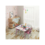 Kinder home Deciji sto sa stolicama, drvena garnitura - za u