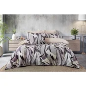 Prestige Grey Purple Cream Satin Set Posteljine