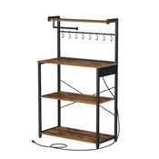 Songmics Kuhinjska polica 40x80x140 cm rjava
