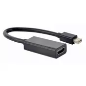 A-mDPM-HDMIF4K-01 Gembird 4K Mini DisplayPort to HDMI adapter cable, black