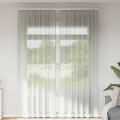 Voile zavjese s petljama 2 kom svijetlosive 140x260 cm