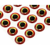 3D oči za potezanke SYBAI 3D Epoxy Fish Eyes, Bloody, 10 mm