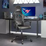 Vidaxl vidaXL igralni stol, črne barve, umetno usnje