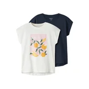 NAME IT Majica NKFVIGEA temno modra/bela