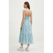 Pepe Jeans za ženske. PL953533 Mallory obleka modra (S), Priložnostno, Bombaž, Brez rokavov / naramnice