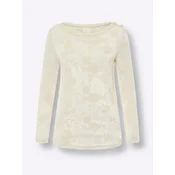 heine Majica  Longsleeve aus Spitze  šampanjec