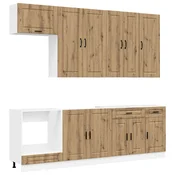 Kuhinjska jedinica PORTO 8 pcs Hrast artisan Konstruirano drvo