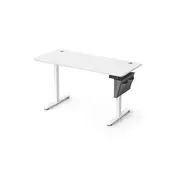 Songmics Višinasto nastavljiva miza 60x120x72-120 cm bela
