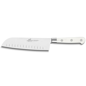 Santoku nož TOQUE, 18 cm, zakovice iz nerjavečega jekla, bela, Lion Sabatier