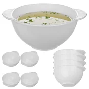 KADAX Skleda 500 ml za juho, boršč, ramen, skleda za bujon, bela, 4 kosi, (5000355812)
