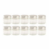 ROOSTERHOME Kozarec za shranjevanje z navojem 212ml srebrn 10-set