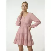 Sinsay - Mini babydoll haljina od strukturiranog materijala - roze
