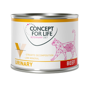 Ekonomično pakiranje Concept for Life Veterinary Diet 24 x 200 g /185 g - Urinary govedina 24 x 200 g