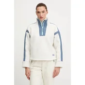 Dukserica od flisa Helly Hansen IMPERIAL boja: bež, bez uzorka, 49581