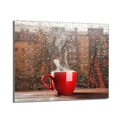 shumee Steklena zaščita za kuhalno ploščo 60x52 Coffee