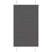 Plisirana roleta crna 75x100 cm širina tkanine 74,4 cm