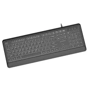 KB-UML-04 Gembird Tanka žieana osvetljena tastatura, crna, US raspored