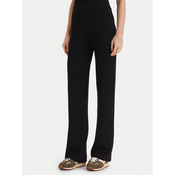 Vero Moda Pletene hlače Gold Art 10332174 Črna Loose Fit