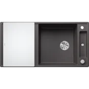 Blanco sudoper AXIA III XL 6 S InFino SILGRANIT daska staklo, s dalj. upr. - KAMNITO SIVA