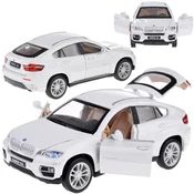Metalni automobil BMW X6 model u mjerilu 1:32 bijeli SUV sa svjetlom i zvukom ZA4606