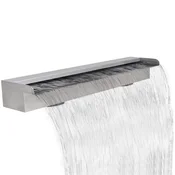 vidaXL Pravokotna fontana za bazen slap nerjaveče jeklo 90 cm