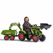 Traktor na pedale Falk Claas sa prikolicom, žlicom i buldožerom 3 godine