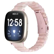 INF Združljiv smolni pašček za uro Fitbit Versa 3/4/Sense 2 - eleganten, vodoodporen in nastavljiv Pink, (5000090697)