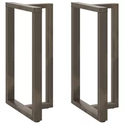Noge za barski stol T-oblika 2 kom Crne 60x35x(100-101) cm Celik