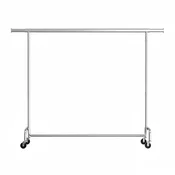 Songmics Oblečni regal 45x160x1629 cm srebrn kovinski