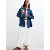 Desigual Bluza azur / moder denim / svetlo roza / off-bela