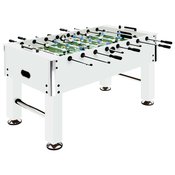 Den Miza za namizni nogomet jeklo 60 kg 140x74,5x87,5 cm bela