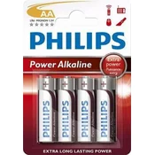 Philips baterije AA PowerLife, alkalne - 4 kosi