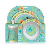 S-Cool Set za hranjenje beba Letters SC1599, Tirkizni