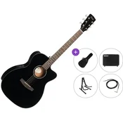 Cort L60CE Premium SET Black Gloss Elektroakustična jumbo
