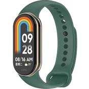 GS Silikonski pašček za Xiaomi Smart Band 10/9/8, temno zelen