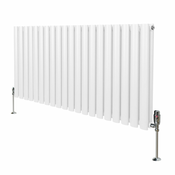 MONSTER Ovalni stebrični radiator in ventili - 600 mm x 1200 mm - bel, (21569854)