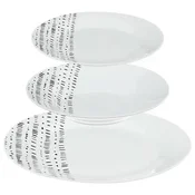 shumee Berbere NAMIZNI POSODA 18-DELNA BELA/ČRNA PORCELAN