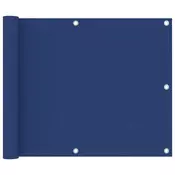 Balkonski zastor plavi 75 x 600 cm od tkanine Oxford