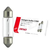 AMiO C10W Festoon 31mm Žarnice 12V 10W (10 kosov) - Halogenske