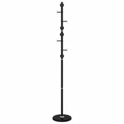 Stalak za kapute crni 176 cm od željeza obloženog prahom