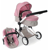 Bayer Chic LINUS otroški voziček, trojna kombinacija, rjava/roza