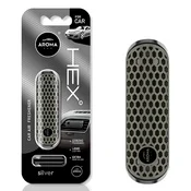 slomart AROMA CAR Osvežilec zraka HEX, polimerni, srebrni