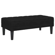 Vidaxl klop z blazino Črna 113 x 57 x 39 cm blago
