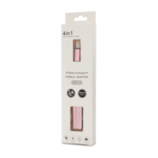 Adapter za slusalice i punjenje IP-5 iPhone lightning roze