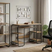 vidaXL Miza s shrambo Artisan hrast 113.5 x 52 x 75.5 cm