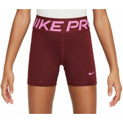 Djevojke kratke hlace Nike Kids Pro Dri-Fit Shorts - dark team red/playful pink