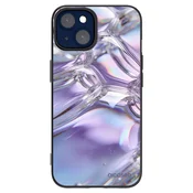 Silikonski črni ovitek za Apple iPhone 14 - Iridescent bubbles