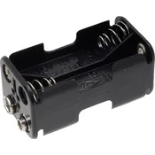TRU COMPONENTS Držalo za baterije 4x Mignon (AA) priključek na pritisni gumb TRU COMPONENTS BH-343-2B, (20636058)